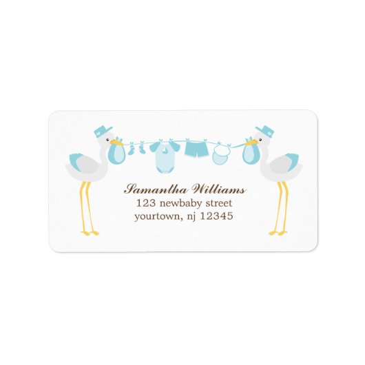 Special Delivery Boy Baby shower Etiket (Voorkant)