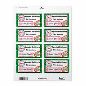 Special Delivery Christmas Package Label (Full Sheet)