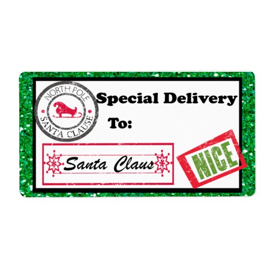 Special Delivery Christmas Package Label (Voorkant)