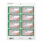 Special Delivery Christmas Package Label (Full Sheet)