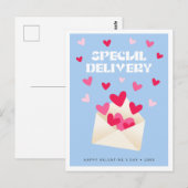 Special delivery Hearts Envelope Valentine's Day Briefkaart (Voorkant / Achterkant)