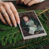 Special Delivery Pakket Baby Geboorte Statistieken Folie Feestdagenkaart