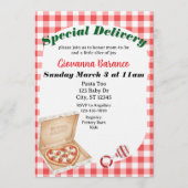 Special Delivery, Pizza Baby Shower Invitation Kaart (Voorkant)