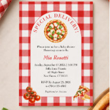 Special Delivery Pizza Italiaanse Baby Shower