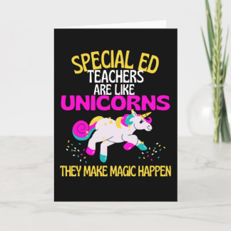 Special Ed Teachers Unicorn, Magical Unicorn Kaart