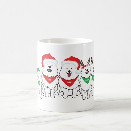 Special edition design featuring Aslan the samoyed Koffiemok (Center)