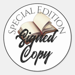 Special Edition Ondertekende kopie Wit Ronde Sticker