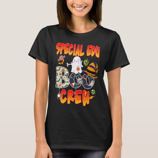 Special Edu Boo Crew Halloween  Ghost Teaching T-shirt (Voorkant)