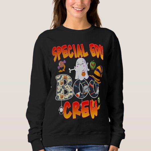 Special Edu Boo Crew Halloween Ghost Teaching Trui (Voorkant)