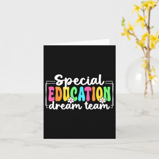 Special Education Dream Team terug naar schoolsnel Kaart (Gele Bloem)