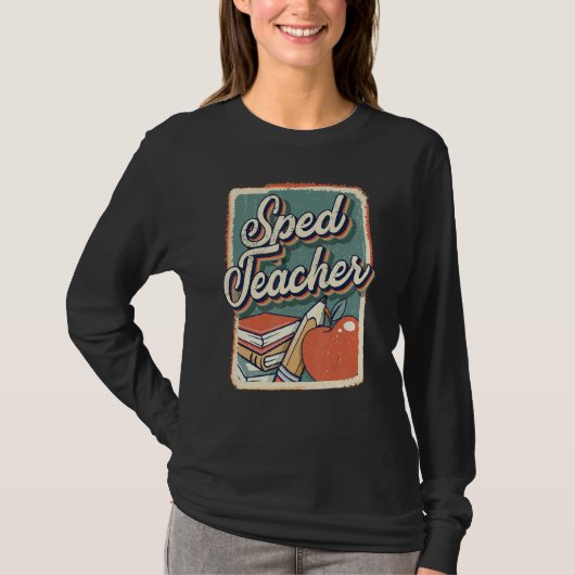 Special Education Teacher SPED ED Retro Retro Vint T-shirt (Voorkant)