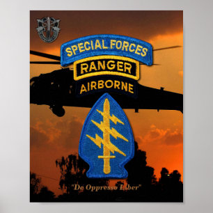 Special Forces Green Berets Rangers SF SFG Poster