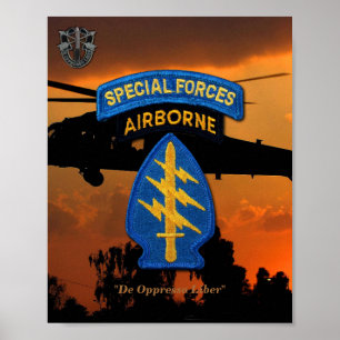 Special Forces Green Berets SF SFG Veterans Vetera Poster