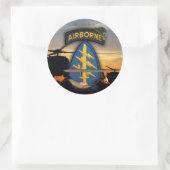 Special forces Groene Baretten lrp naam Ronde Sticker (Tas)