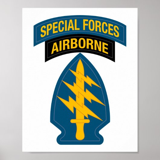 Special Forces insignia Airborne Tab Poster (Voorkant)