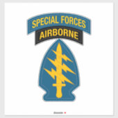 Special Forces insignia Airborne Tab Sticker (Vel)