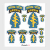 Special Forces insignia Airborne Tab Sticker (Vel)
