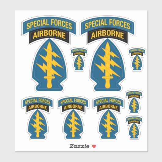 Special Forces insignia Airborne Tab Sticker (Vel)
