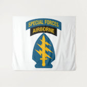 Special Forces insignia Airborne Tab Wandkleed (Voorkant (horizontaal))