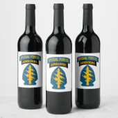 Special Forces insignia Airborne Tab Wijn Etiket (Flessen)