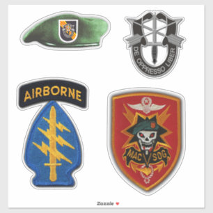 Special Forces MACVSOG SOG Groene Baretten Contour Sticker