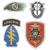 Special Forces MACVSOG SOG Groene Baretten Contour Sticker (Voorkant)