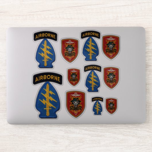 Special Forces MACVSOG SOG Groene Baretten Contour Sticker (Computer)