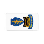 Special Forces Rangers SF SFG SOF Veterans Patch Etiket (Voorkant)