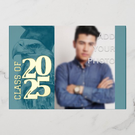Spécial Graduation Foil Invitation Aigle Ajouter p (Recto)