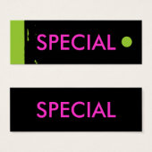 "SPECIAL" Hang Label Mini Visitekaartjes (Voorkant /achterkant)