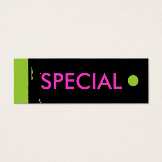 "SPECIAL" Hang Label Mini Visitekaartjes (Voorkant)