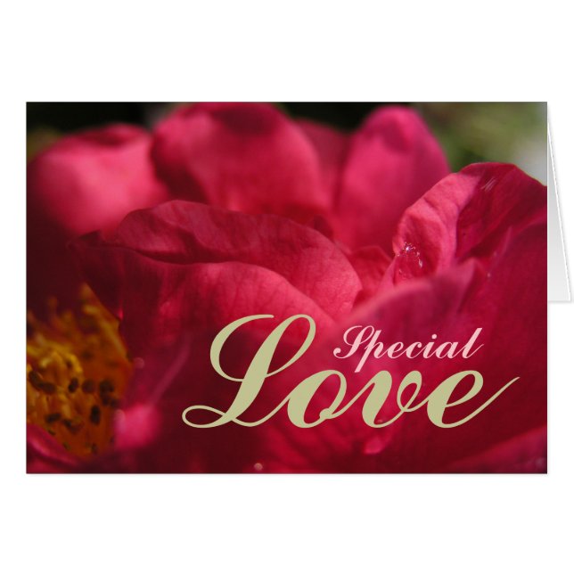 Special Love Flower Kaart (Voorkant Horizontaal)