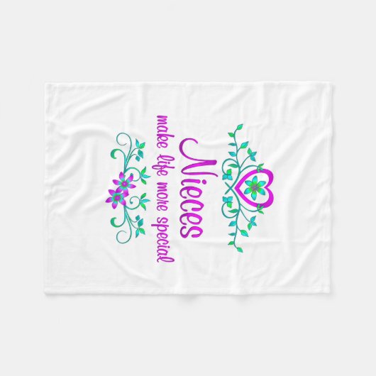 Special Niece Fleece Deken (Voorkant (Horizontaal))
