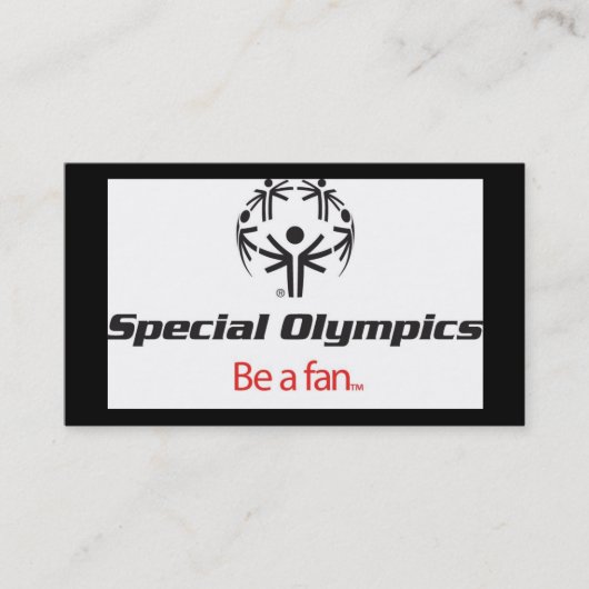 Special Olympics Visitekaartje (Voorkant)