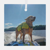 Special Order Carol B Golden Retriever Glas Ornament (Achterkant)