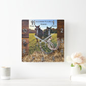 Special Order, Chase en Charlie Horse Clock Vierkante Klok (Huis)
