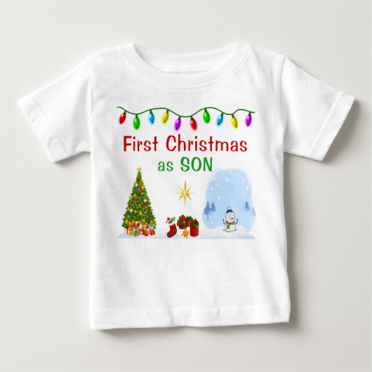 Special Order First Christmas as Son Shirt (Voorkant)