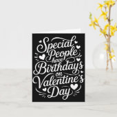 Special People Born Valentine’s Day Heartfelt Febr Kaart (Gele Bloem)