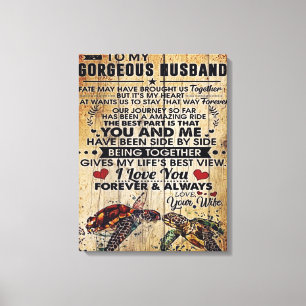 Special Present For Dad To My Husband Letter Canvas Afdruk