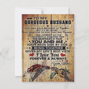 Special Present For Dad To My Husband Letter Kaart