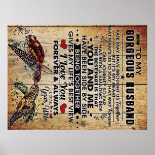 Special Present For Dad To My Husband Letter Poster