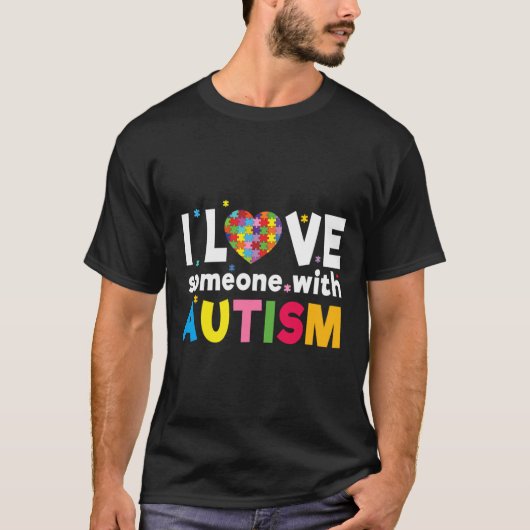 Special Puzzle I Love Iemand Autism Awareness T-shirt (Voorkant)