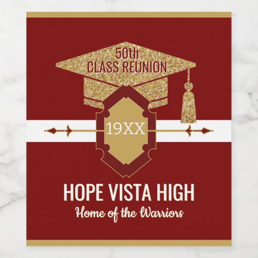 Special Reunion! 50th class reunion Wijn Etiket (Enkel label)