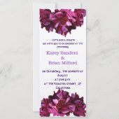 Spécial, Rose, Élégante invitation de mariage (Dos)