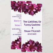 Spécial, Rose, Élégante invitation de mariage (Devant / Derrière)