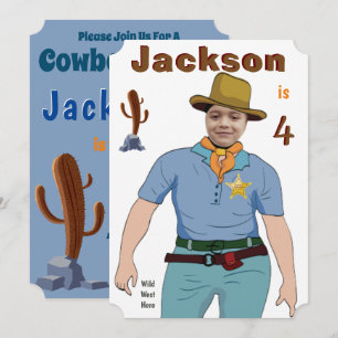 Special Sheriff Kinder Cowboy Originele Foto Kaart