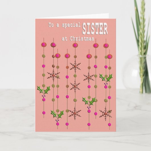 Special Sister Christmas Kaart (Voorkant)