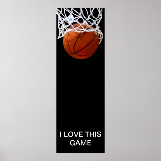 Spécial Unique I Love Ce Jeu Poster Basketball (Devant)