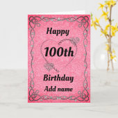 Speciale  100e verjaardagskaart kaart (Gele Bloem)