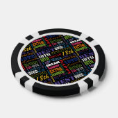 Speciale 18e verjaardag foto met monogram poker chips (Enkel)